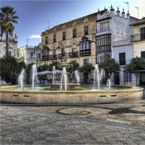 Restaurantes del casco antiguo en Sanlúcar, España